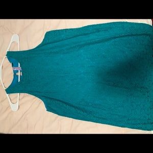 Turquoise lace dress